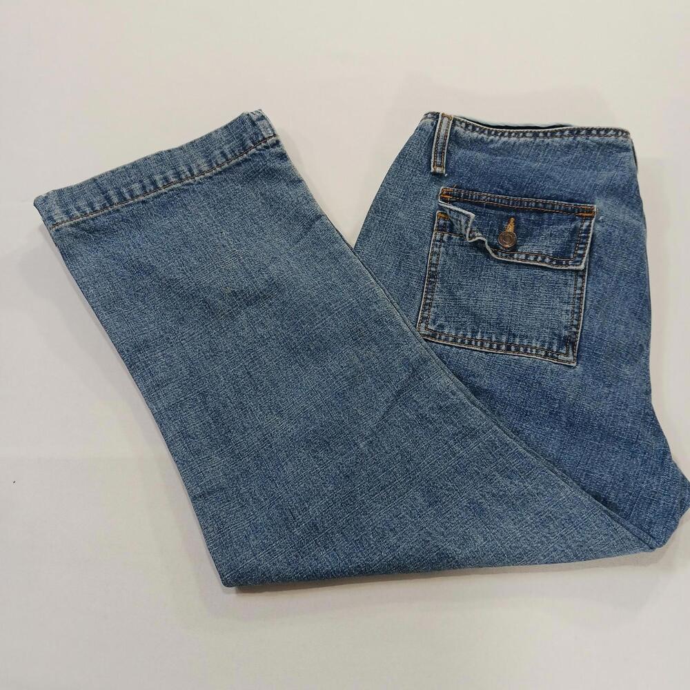 Mossimo 7398201M Women’s Blue Cotton Cropped Denim Jeans Size 11 (32×23)